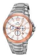 Porsamo Bleu Pierre Luxury Chronograph Men's Stainless Steel Watch, Silver, Rose, White 251CPIS