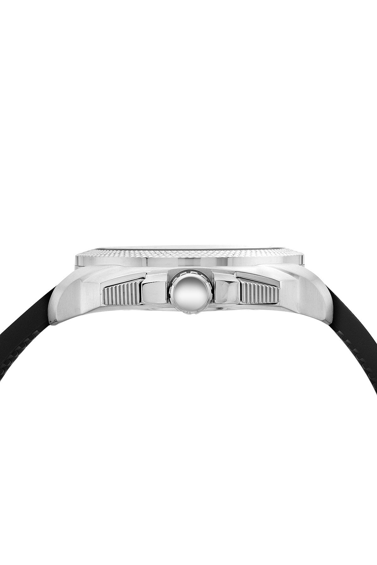 Porsamo Bleu Niccolo luxury chronograph men's watch, silicone strap, silver, black, red 332CNIR