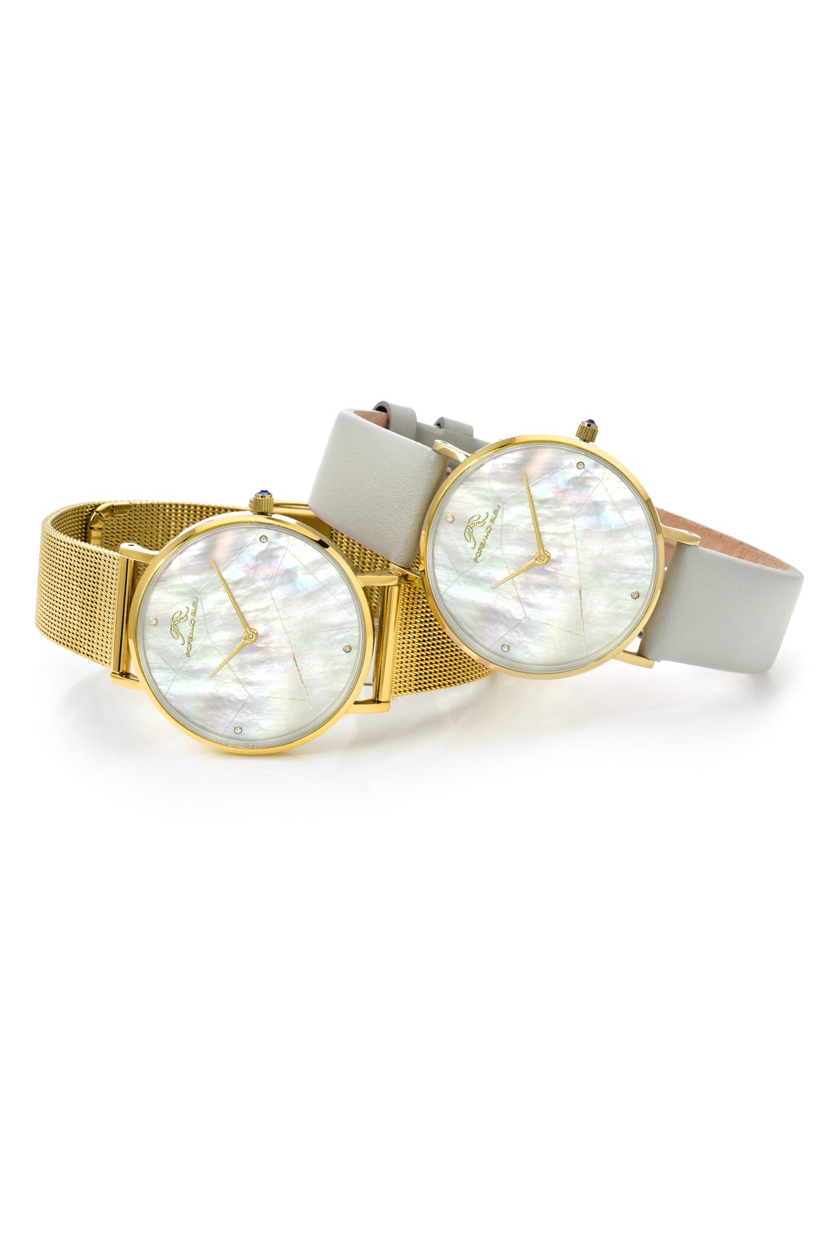 Porsamo Bleu Paloma Luxury Diamond Women's Watch, Interchangeable Bands, Gold, White, Grey 851BPAS