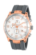 Porsamo Bleu Ethan Luxury Chronograph Men's Watch, Silicone Strap, Rose, Grey 411CETR