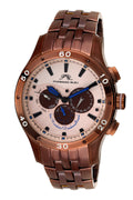 Porsamo Bleu, Andre Luxury Men's Stainless Steel Watch, Brown, Rose 221EANS