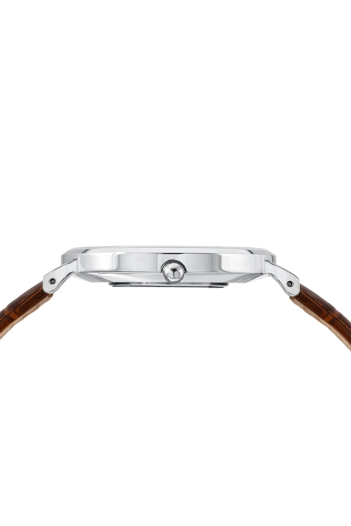 Porsamo Bleu Henry Luxury Men's Watch, Genuine Leather Band, Silver, Brown, White 841CHEL