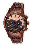 Porsamo Bleu, Andre Luxury Men's Stainless Steel Watch, Brown, Rose 222EANS