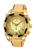Porsamo Bleu Sao Paulo Chronograph Men's Watch, Genuine Leather Band, Gold, Butter 023ASPL