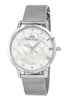 Porsamo Bleu Nina luxury diamond women's watch, interchangeable bands, silver, white, beige 861ANIS