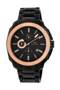 Porsamo Bleu Niccolo Luxury Chronograph Men's Stainless Steel Watch, Rose, Black 331ANIS