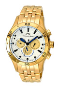 Porsamo Bleu, Andre Luxury Men's Stainless Steel Watch, Gold, White 221BANS