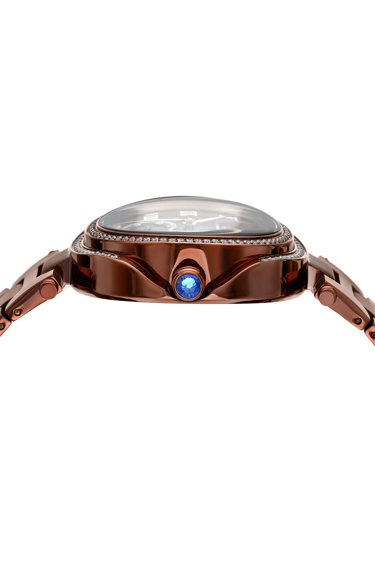 Porsamo Bleu South Sea Crystal Luxury Women's Stainless Steel Watch, Brown 104DSSC