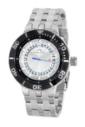Porsamo Bleu Sebastian Luxury Men's Stainless Steel Watch, Silver, Black 461ASES