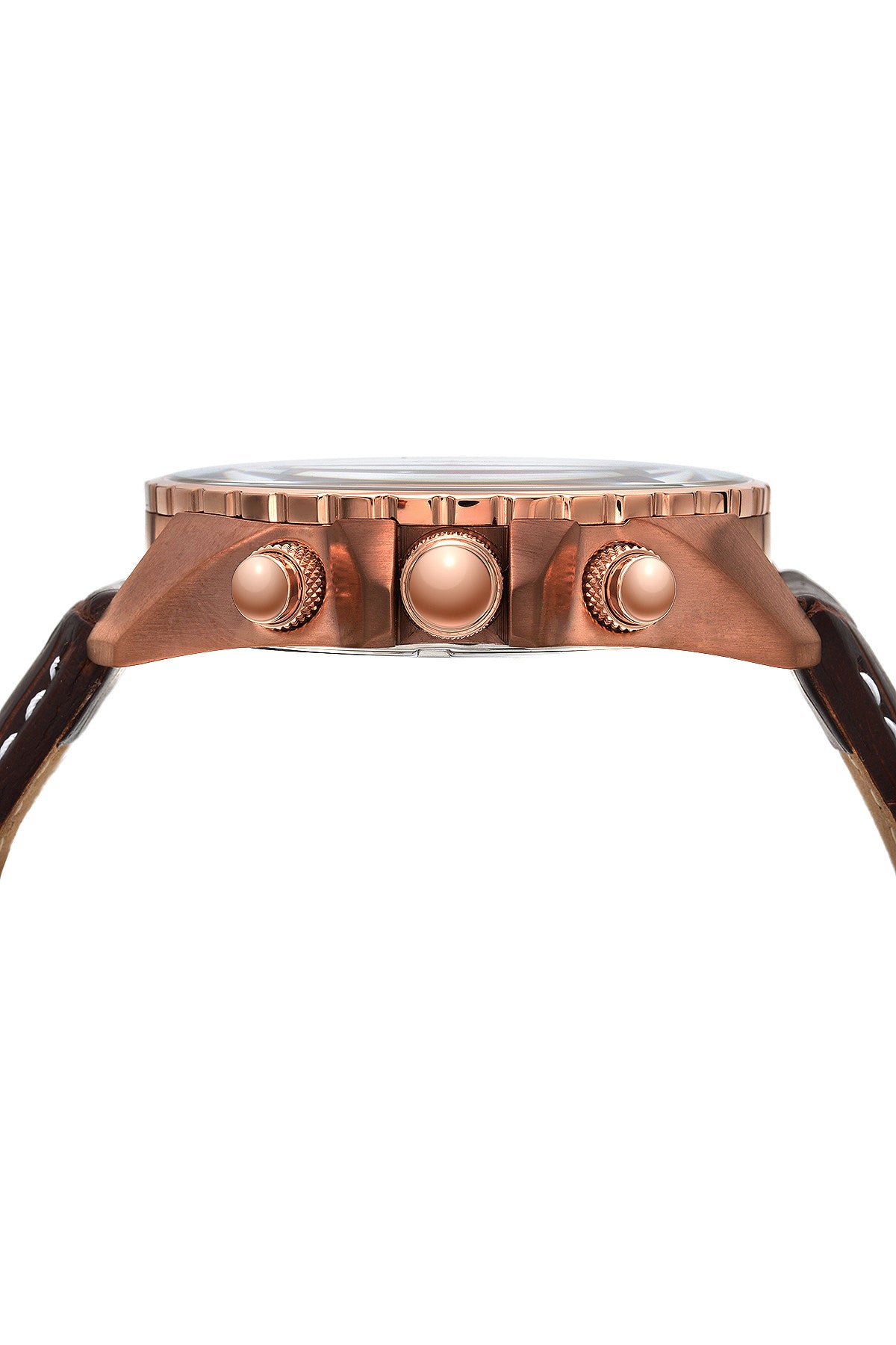 Porsamo Bleu Martin luxury  chronograph men's watch, genuine leather band, brown 351CMAL