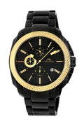 Porsamo Bleu Niccolo Luxury Chronograph Men's Stainless Steel Watch, Gold, Black 331BNIS