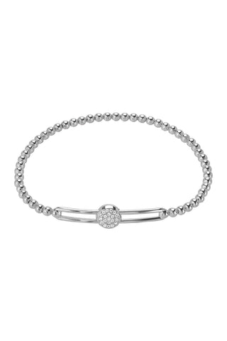 Stretch bead bracelet with topaz 508BS
