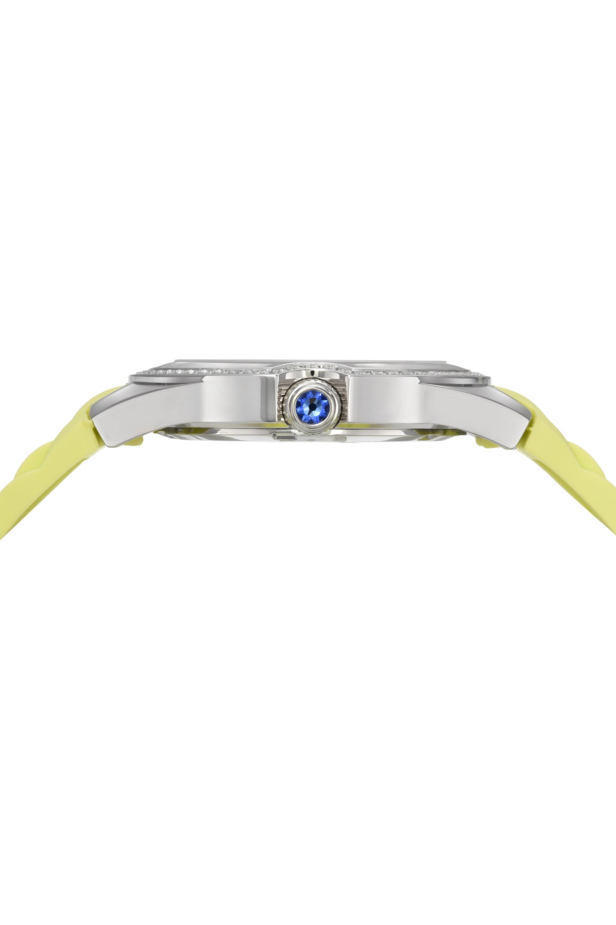 Porsamo Bleu Guilia Luxury Women's Silicone Strap Watch, Interchangeable Bands, Silver, White, Lime Green 1122DGUR