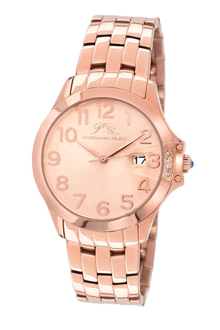Porsamo Bleu Olivia luxury women's stainless steel watch, rose 981COLS