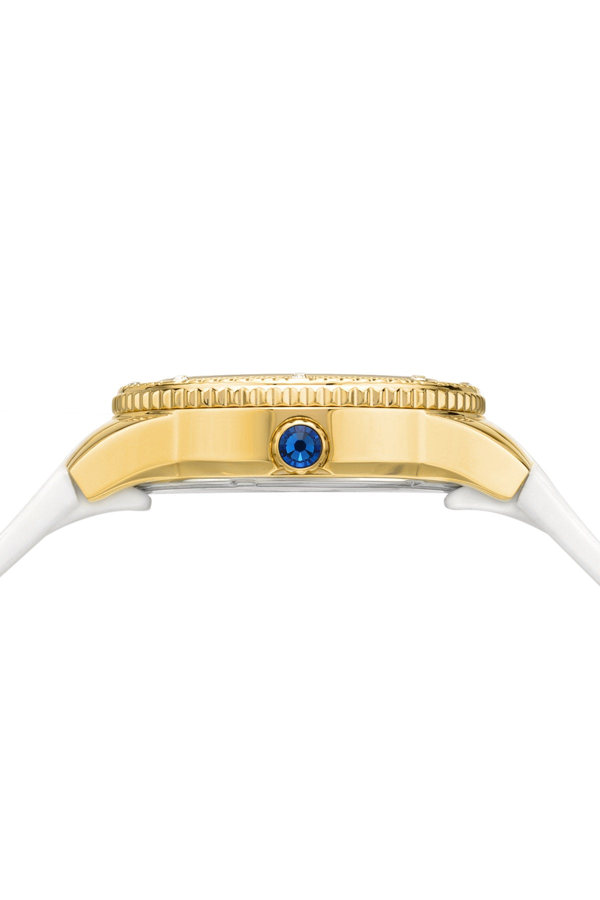 Porsamo Bleu Linda Luxury Women's Watch, Silicone Strap, Gold, White 491BLIR