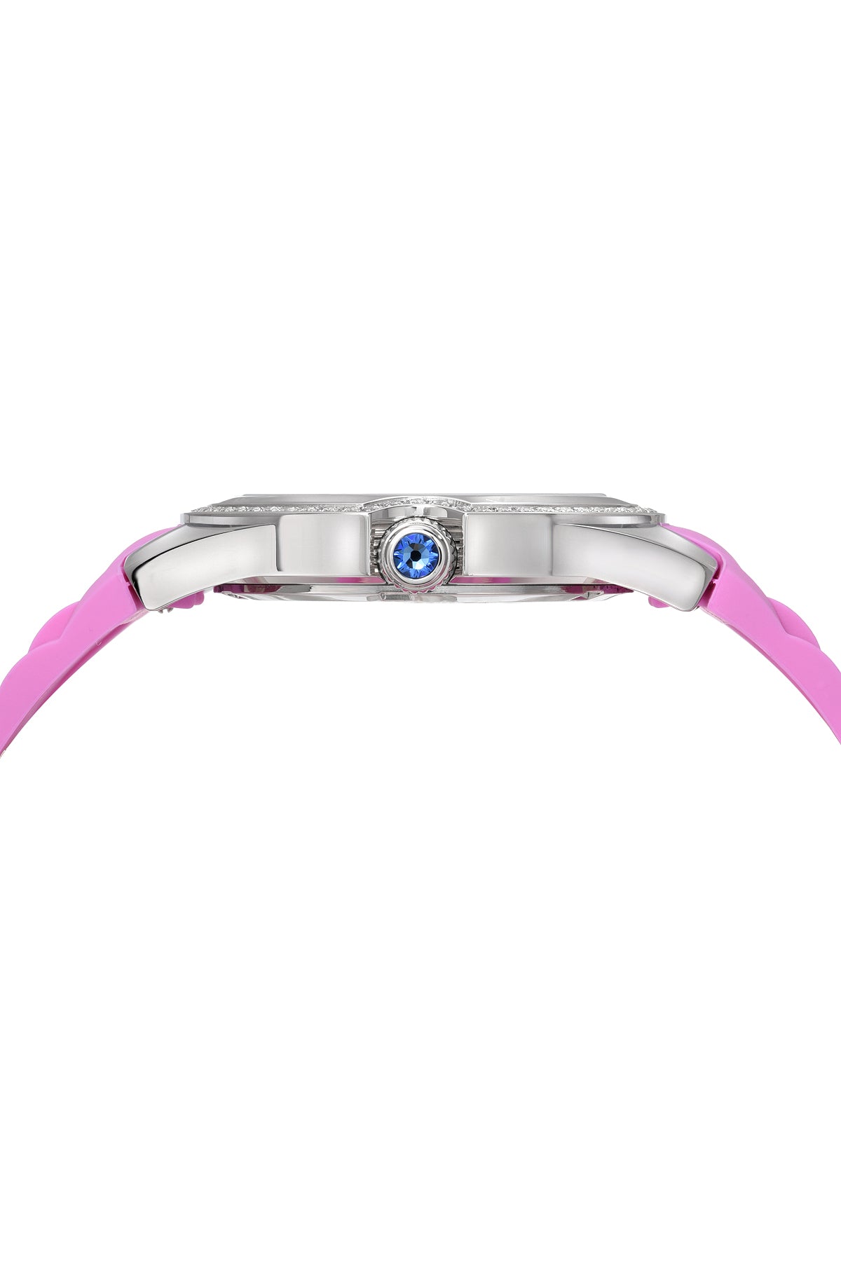 Porsamo Bleu Guilia Luxury Women's Silicone Strap Watch, Interchangeable Bands, Silver, White, Purple 1122BGUR
