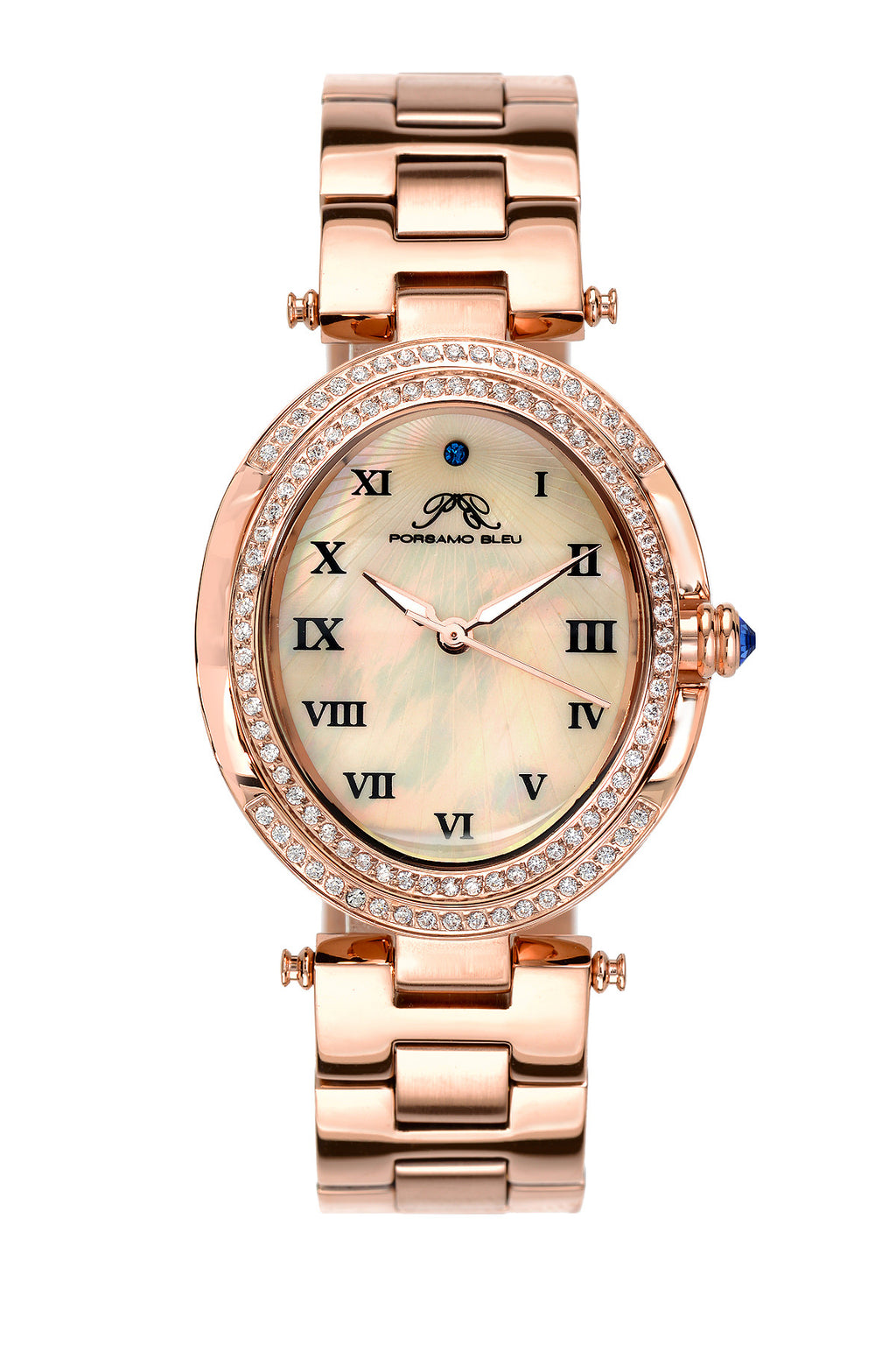 Plum Porsamo Bleu Women’s  Swarovski Crystal Bezel & Floating Heart New Battery NEW Porsamo Bleu Women main image 4