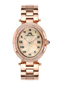 Porsamo Bleu South Sea Oval Crystal Luxury Women's Stainless Steel Watch, Rose 106ASSO
