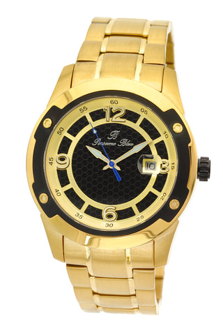 Porsamo Bleu Tokyo luxury Automatic men's stainless steel watch, gold, black 173BTOS