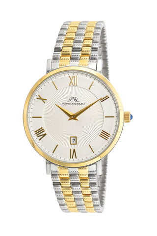 Porsamo Bleu Antonia luxury slim women's stainless steel watch, silver, gold 432AANS