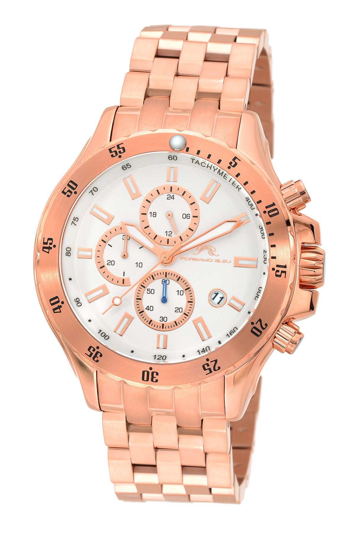 Porsamo Bleu Lorenzo luxury chronograph men's stainless steel watch, rose 561CLOS