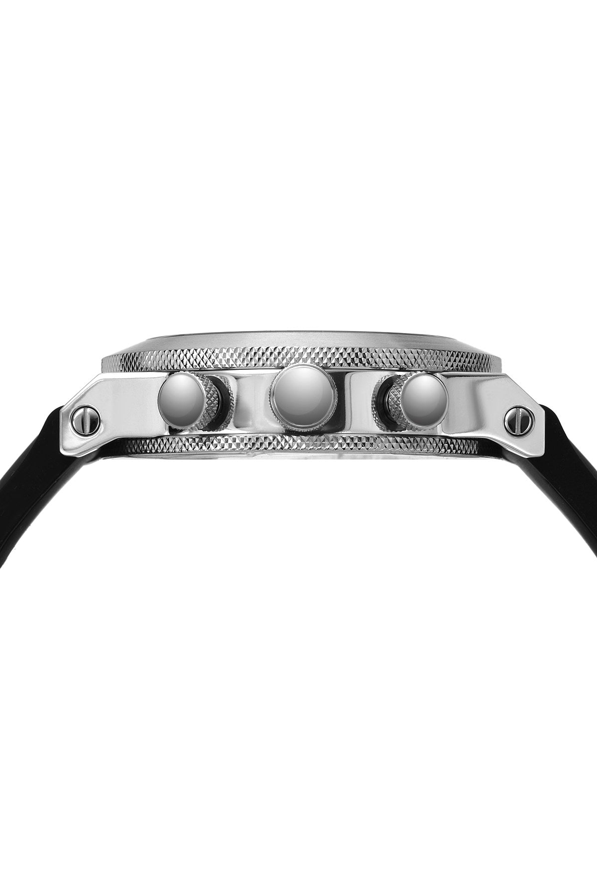 Porsamo Bleu Finley Luxury Chronograph Men's Watch, Silicone Strap, Silver, Black, White 401AFIR