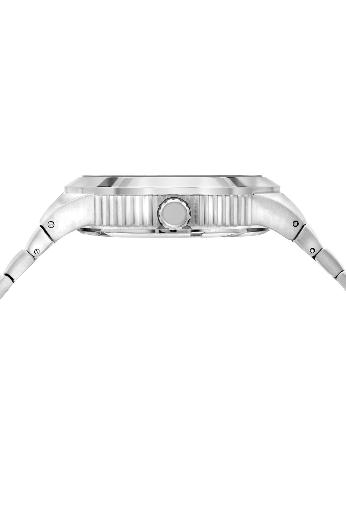 Porsamo Bleu Luca luxury men's stainless steel watch, silver, white 531ALUS