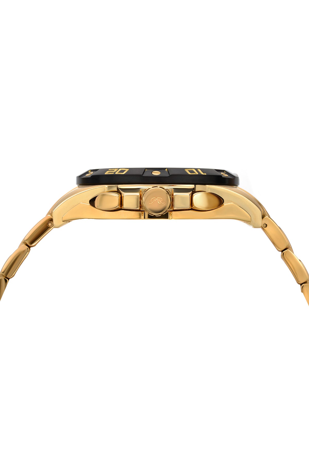Porsamo Bleu Francoise luxury chronograph men's stainless steel watch, gold, black, white 243BFRS