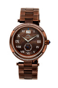 Porsamo Bleu South Sea Crystal Luxury Women's Stainless Steel Watch, Brown 104DSSC