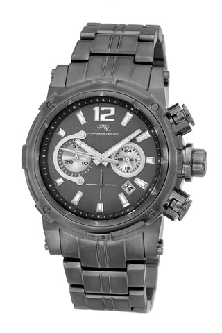 Porsamo Bleu Antonio luxury chronograph men's stainless steel watch, grey 612CANS
