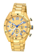 Porsamo Bleu Taylor Luxury Chronograph Men's Stainless Steel Watch, Gold 621BTAS