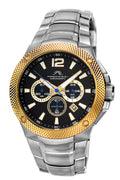 Porsamo Bleu Pierre Luxury Chronograph Men's Stainless Steel Watch, Silver, Gold, Black 252BPIS