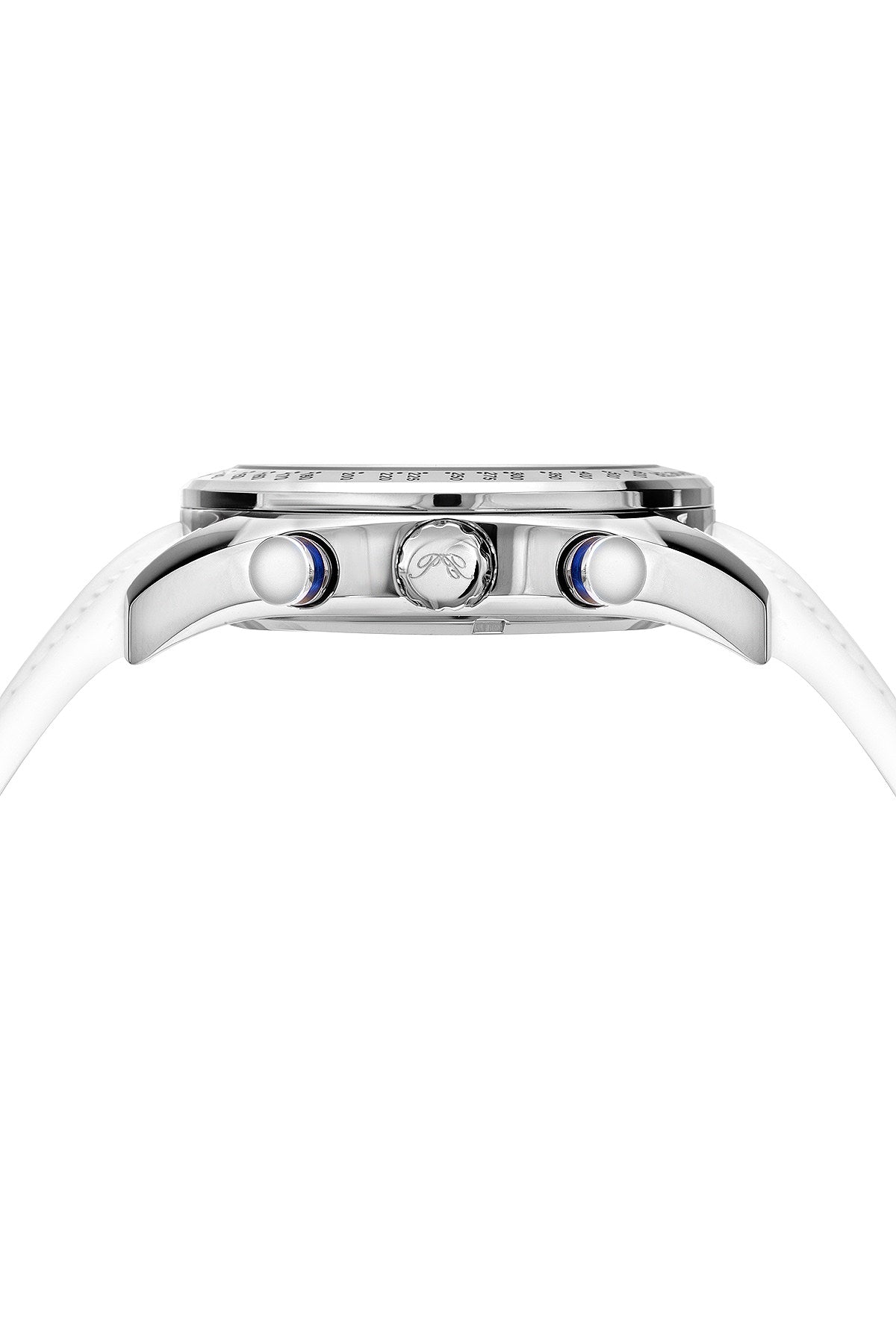 Porsamo Bleu Julien Luxury  Chronograph Men's Watch, Silicone Strap, White, Blue 275CJUS