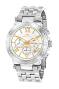 Porsamo Bleu Sasha Luxury Chronograph Men's Stainless Steel Watch, Silver, White 441ASAS