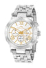 Porsamo Bleu Sasha luxury chronograph men's stainless steel watch, silver, white 441ASAS