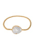 Stretch bead bracelet with topaz and quartz 502BG