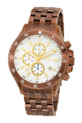 Porsamo Bleu Lorenzo Luxury Chronograph Men's Stainless Steel Watch, Brown 562BLOS