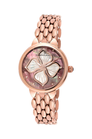 Porsamo Bleu Blair luxury diamond women's stainless steel watch, rose 712CBLS