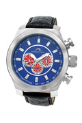 Porsamo Bleu Sydney G Luxury Men's Watch, Genuine Leather Band, Silver, Black 233BSGL