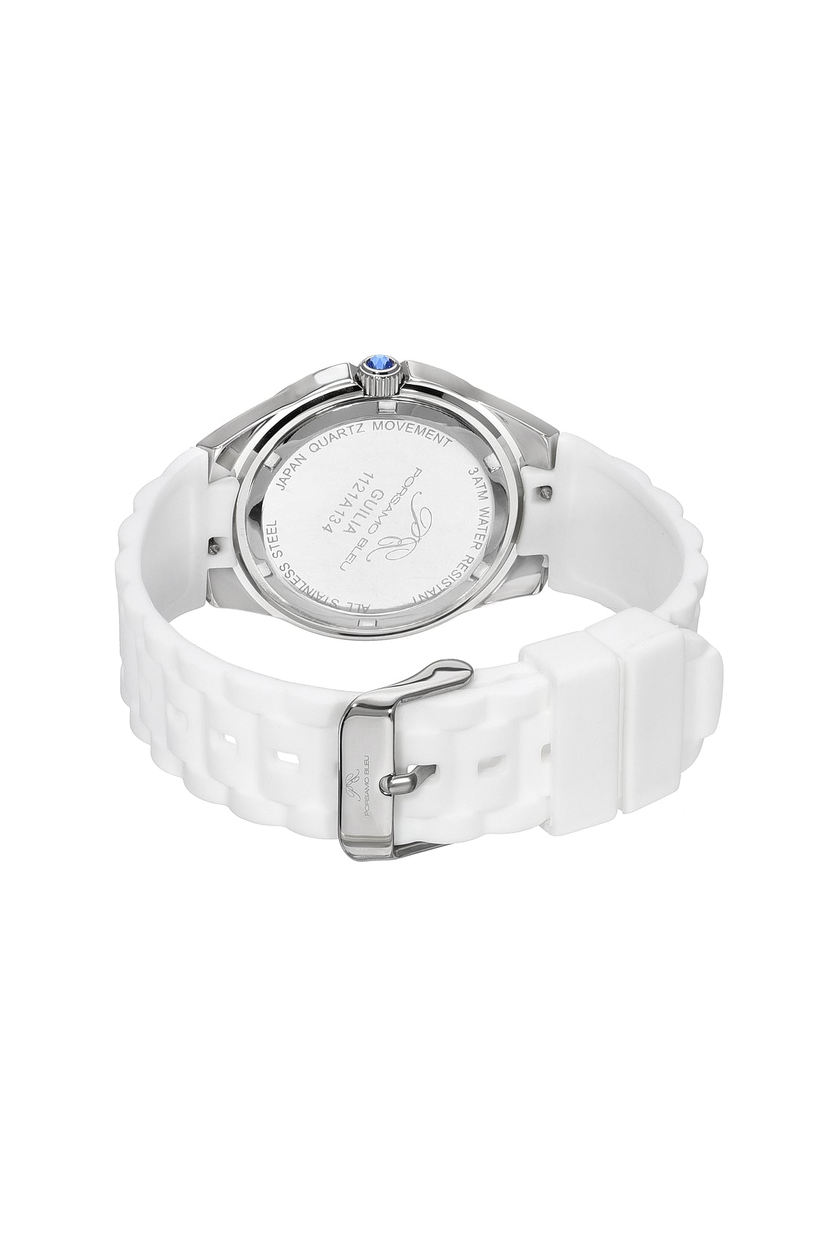 Porsamo Bleu Guilia Luxury Women's Stainless Steel Watch, Interchangeable Bands, Silver, White 1121AGUS
