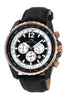 Porsamo Bleu Martin Luxury Chronograph Men's Watch Genuine Leather Band, Rose, Black, White 353CMAL